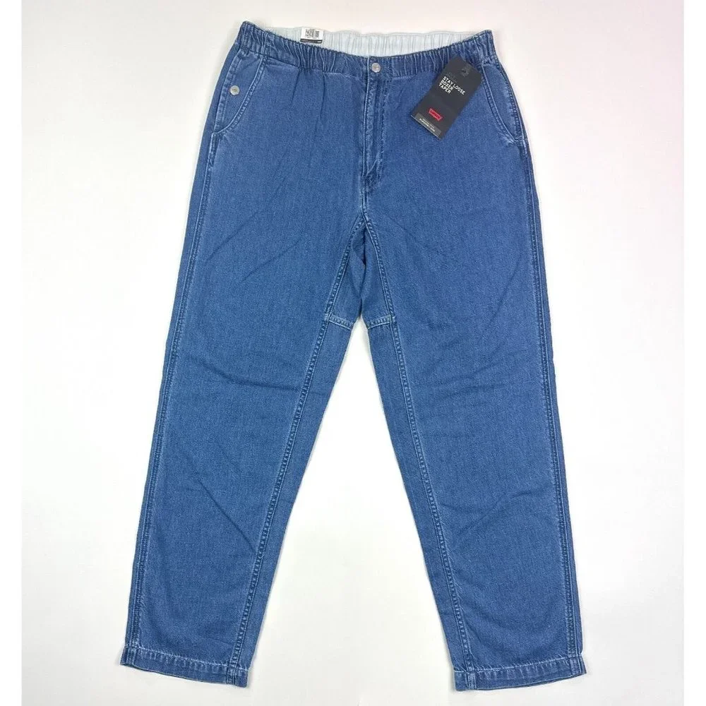 Levi's Premium Stay Loose Boxer Taper Denim Hemp Mens Medium Jeans Chill Tech - Picture 1 of 12